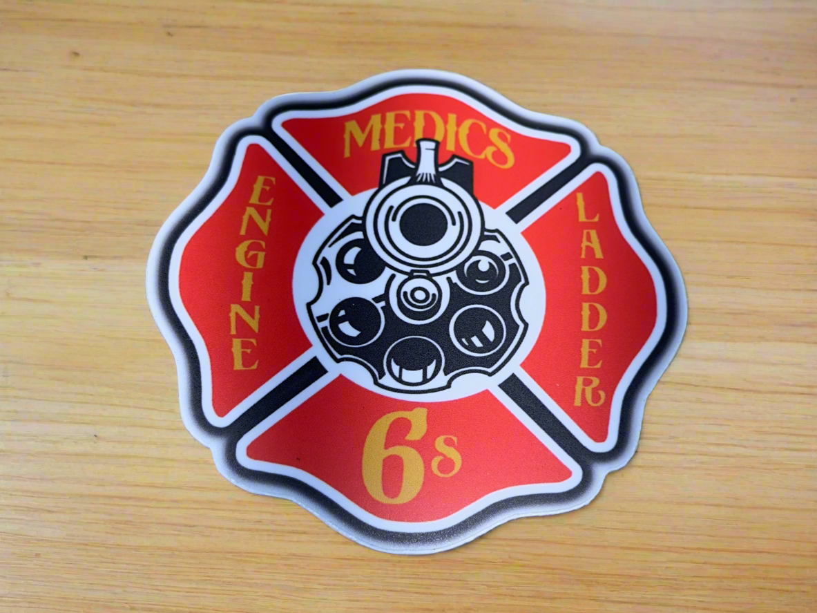 6 Shooter Sticker